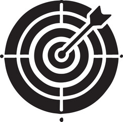 Target Icon Vector Silhouette &ndash; Simple & Clean Illustration