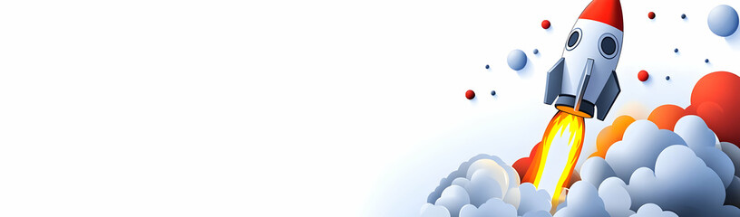 Rocket launch, space, explosion, success