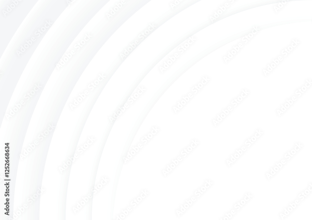Poster minimalist white background with overlapping layers round shape vector design for banner wallpaper b