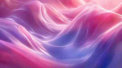 Obraz premium Soft Abstract Waves of Pink and Blue Fabric in Dreamy Atmosphere