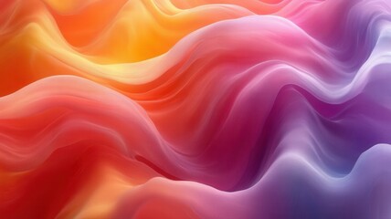 Obraz premium Colorful Flowing Abstract Waves Pattern in Bright Tones and Shades