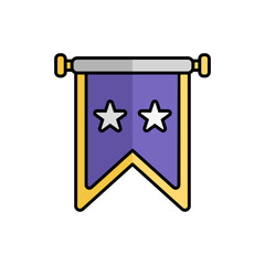 Banner Icon With Lineal Color Design Style