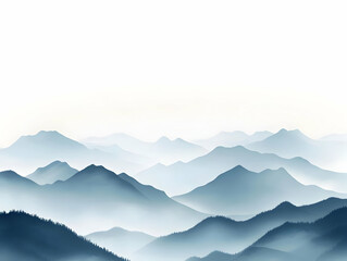 Obraz premium Misty Mountain Illustration