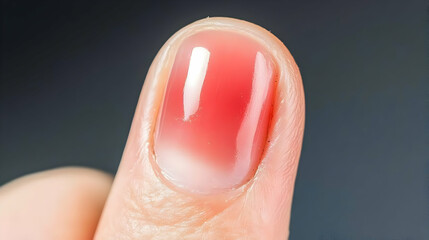 Fototapeta premium Closeup Pink Nail Polish Macro Photo