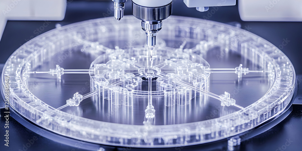 Poster precision microfluidic device closeup