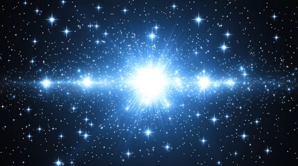 Obraz premium Cosmic explosion backdrop, galaxy, stars, bright light, space, design