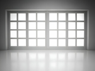 Fototapeta premium Bright White Window Pane 3D Render