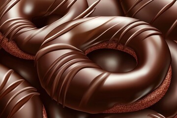 Obraz premium Stylish Coated Pretzels in Abstract Vector Art