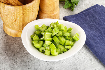 Vegan cuisine - Sliced celery stem