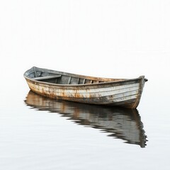 Obraz premium Low pixel art boat drifting serenely on tranquil water, featuring a transparent background for versatile use in digital projects