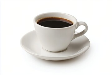 Obraz premium Latte art in a beautiful cup served on a stylish saucer at a cozy cafe during the afternoon