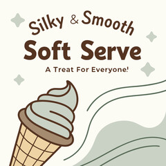 Soft Serve Ice Cream Advertisement Poster