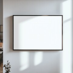Obraz premium Wall-mounted display mock-up, blank design, transparent background, versatile for various digital presentations, ideal for showcasing content.