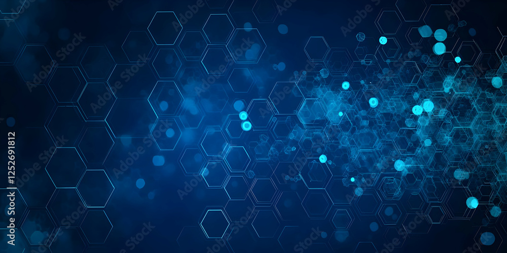 Poster abstract hexagon network background