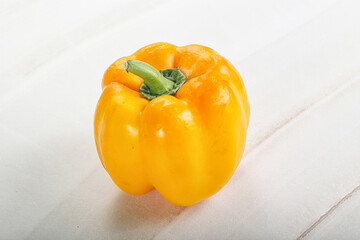 Orange ripe Bulgarian bell pepper
