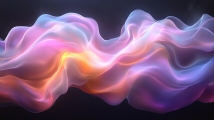 Obraz premium Abstract Colorful Wave Pattern on a Dark Background for Design Use