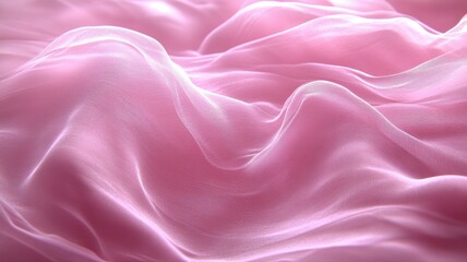 Obraz premium Soft Pink Satin Fabric with Gentle Waves and Flowing Texture