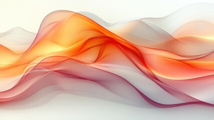 Naklejka premium Abstract Colorful Waves Flowing Smoothly in Warm Tones