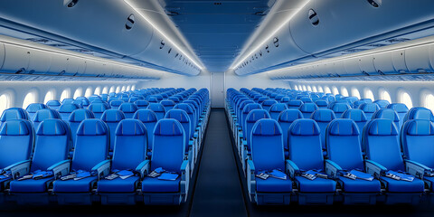 Obraz premium Airplane Cabin Interior 3D Render