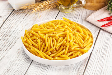 Italian pasta Maccherony for cooking