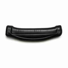 Black leather handle bar rest, studio shot, white background, comfortable grip
