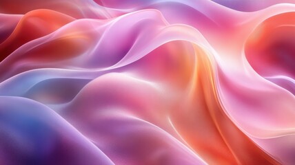 Obraz premium Soft Colorful Fabric Waves in Gentle Flowing Motion Abstract Background
