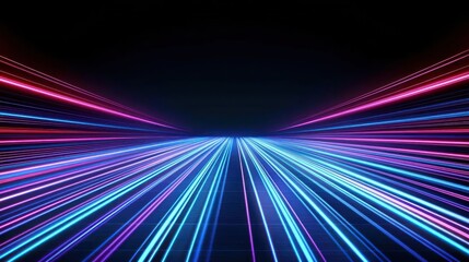 Abstract Glowing Neon Tunnel Effect