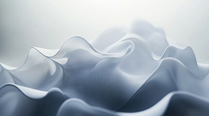 Obraz premium Fluid, organic shapes in 3D, softly flowing across a solid light gray background.