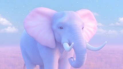Majestic herd of elephants trumpeting their powerful calls in the vast and serene African savanna landscape showcasing the grandeur and magnificence of these iconic wildlife creatures