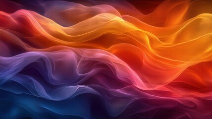 Obraz premium Colorful Abstract Waves of Flowing Light in Vibrant Shades