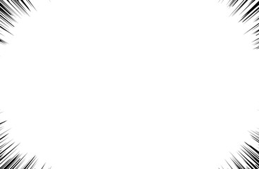 集中線（背景透過）ベクターイラスト 漫画 