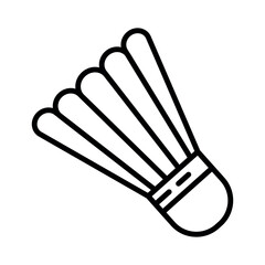 shuttlecock vector flat design icon