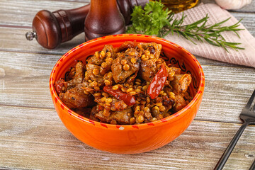 Rasted chicken meat with ptitim