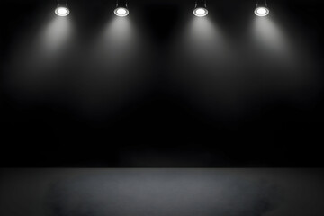 Dark Stage Spotlight Background Illustration