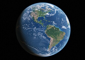 Fototapeta premium Earth at Night: A Beautiful View of the Illuminated World