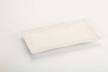 White ceramic empty plate dishware