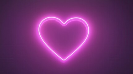 Vibrant Pink Neon Heart Graphic