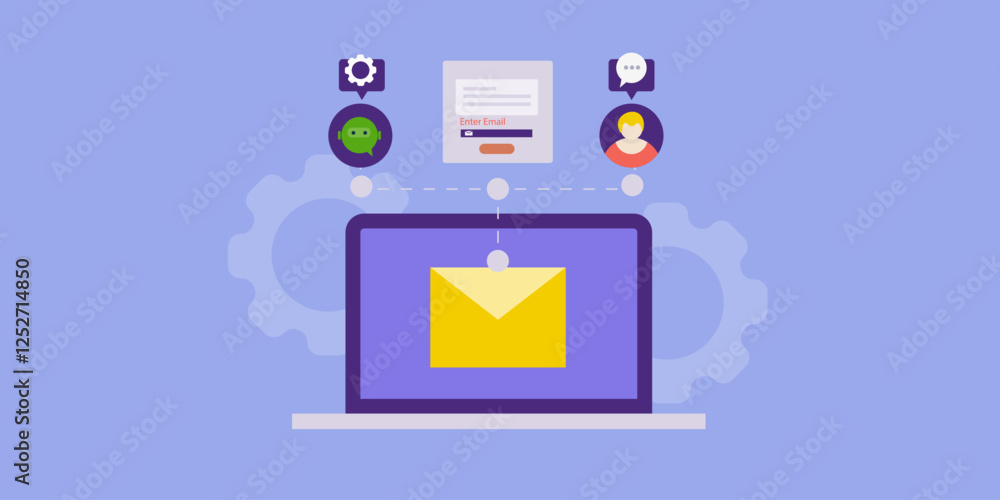 Poster automatic lead capture software with ai technology, chatbot having conversation with visitors and ga