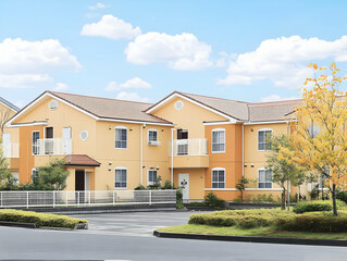 Obraz premium Residential Building Exterior Illustration