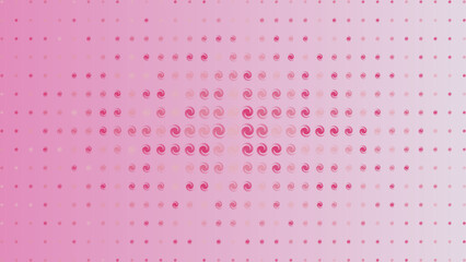 Vector fadeaway pattern with colorful geometric circular shape on pink background