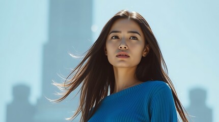 Portrait of a Young Woman Smiling – Beauty Product Model,  women working, diverse women, women body, man, business women