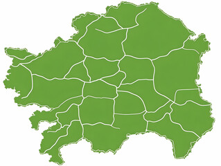 Obraz premium Green Island Map Illustration