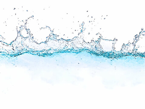 Water Splash Illustration: Blue Liquid Dynamic