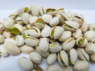 pistachio nuts close up background