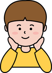 귀엽게 웃는 아이 얼굴