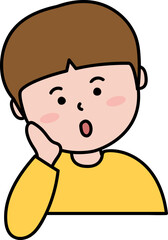 Obraz premium 궁금한 표정 어린이