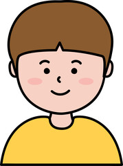 귀엽게 웃는 아이 얼굴