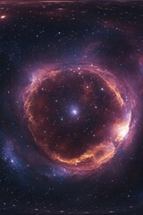 Obraz premium Deep space view of a nebula with stars and planets, cosmic clouds, astronomy, deep space imagery.