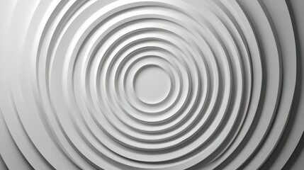 Obraz premium Abstract White Concentric Circles: A mesmerizing pattern of nested circles creating a dynamic visual experience. The grayscale palette enhances the depth and texture.