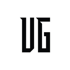 UG monogram logo design letter text name symbol monochrome logotype alphabet character simple logo